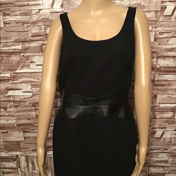Liz Claiborne career dress with leather trim - Size 12 - Picture 6 of 9